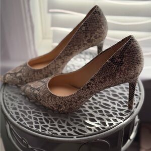 Elegant Snakeskin Patterned Heels